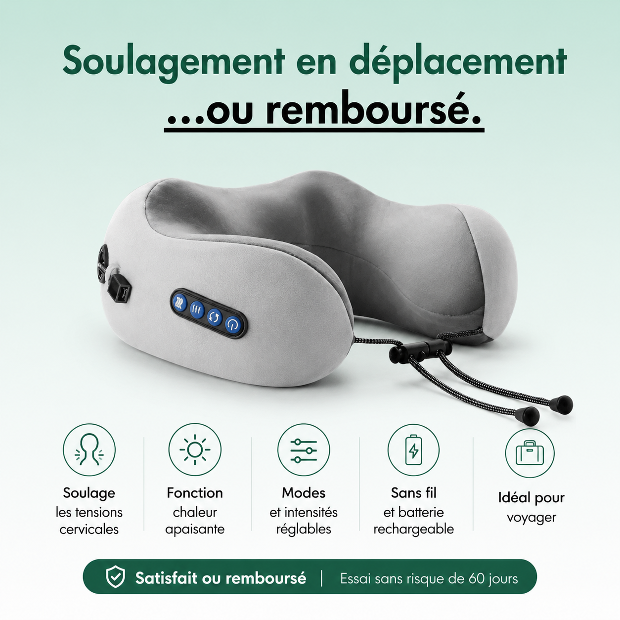 FisioTravel - Oreiller de voyage 3 en 1