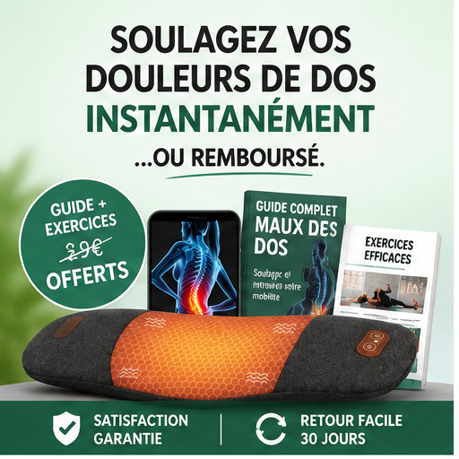 FisioBack - Masseur dorsal 3-en-1
